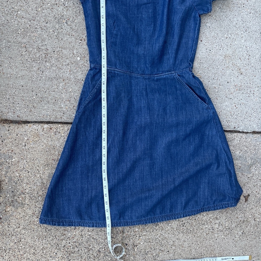 Banana Republic Blue Denim Mini A-Line Dress - Picture 9 of 9